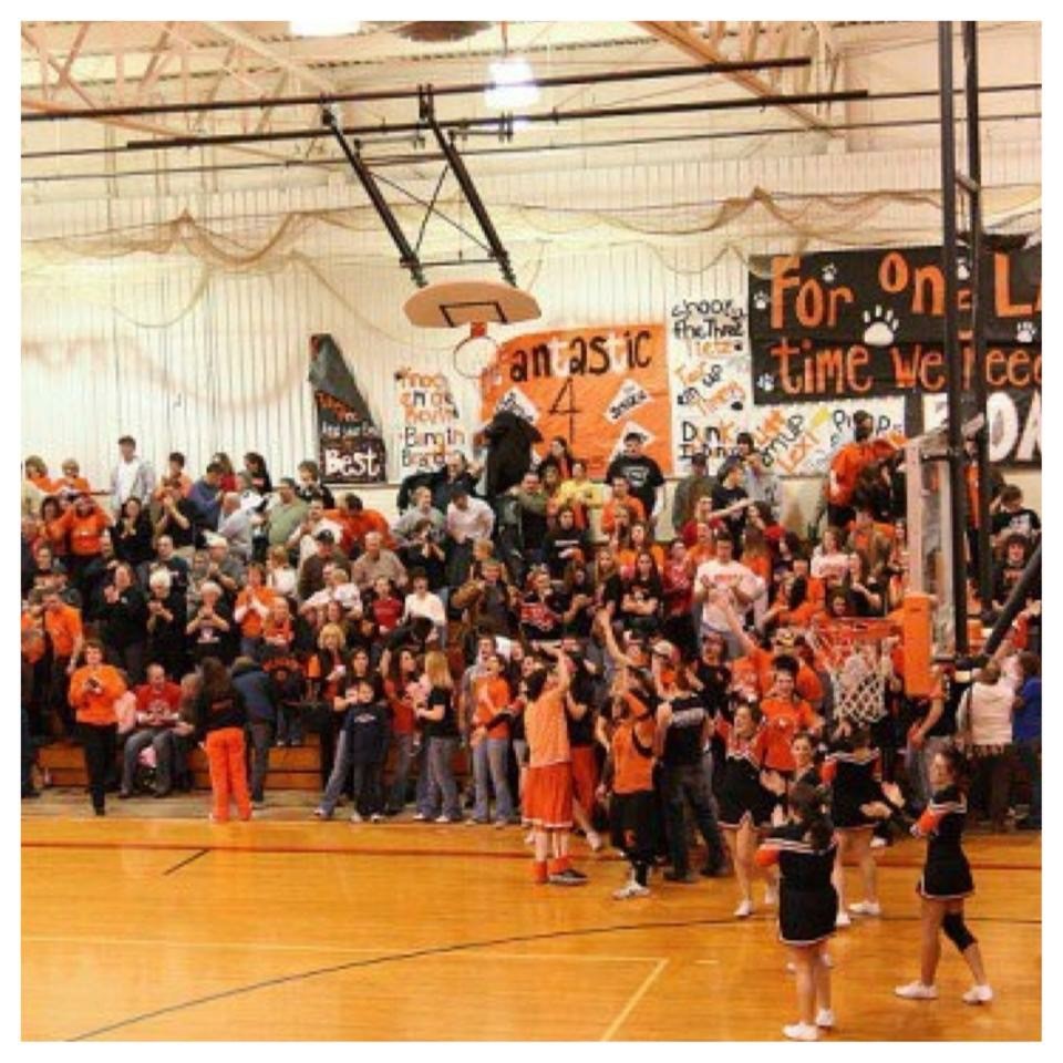 Cheering at my last home game - 2009