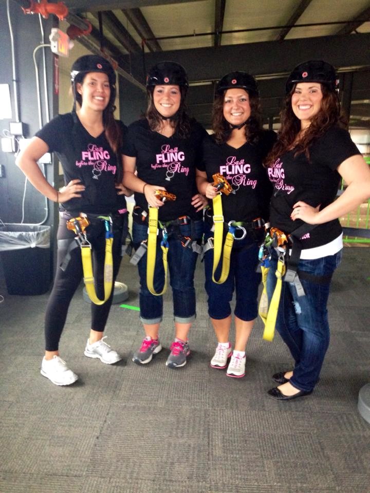 Getting read to zipline!