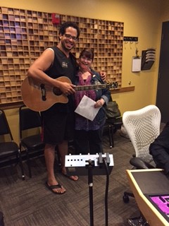 Jeremy and I at the recording studio July 2015. Good Times:-)